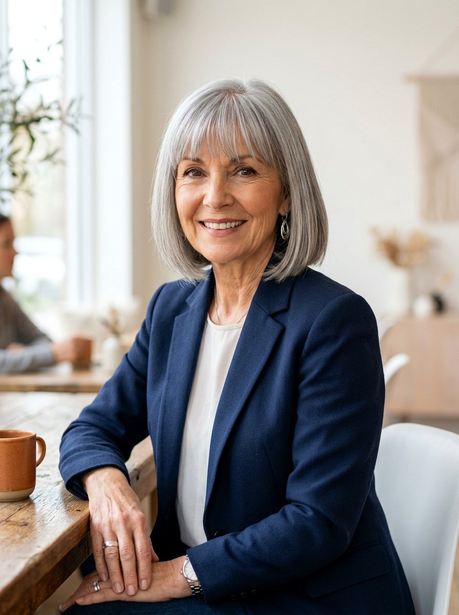 Gray Bob With Bangs - 20 youthful gray hairstyles for older women - 20 youthful gray hairstyles for older women