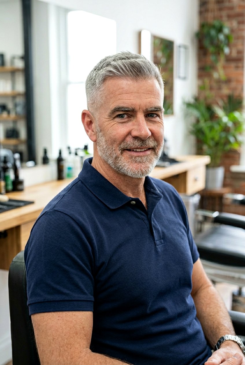 Gray Crew Cut - 20 men haircut ideas for gray hair - 20 men haircut ideas for gray hair