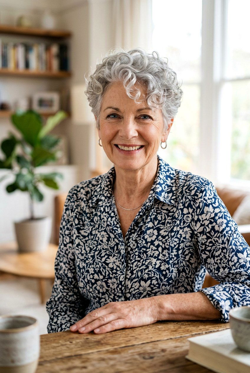 Gray Curly Pixie Cut - 20 curly pixie for older women - 20 curly pixie for older women