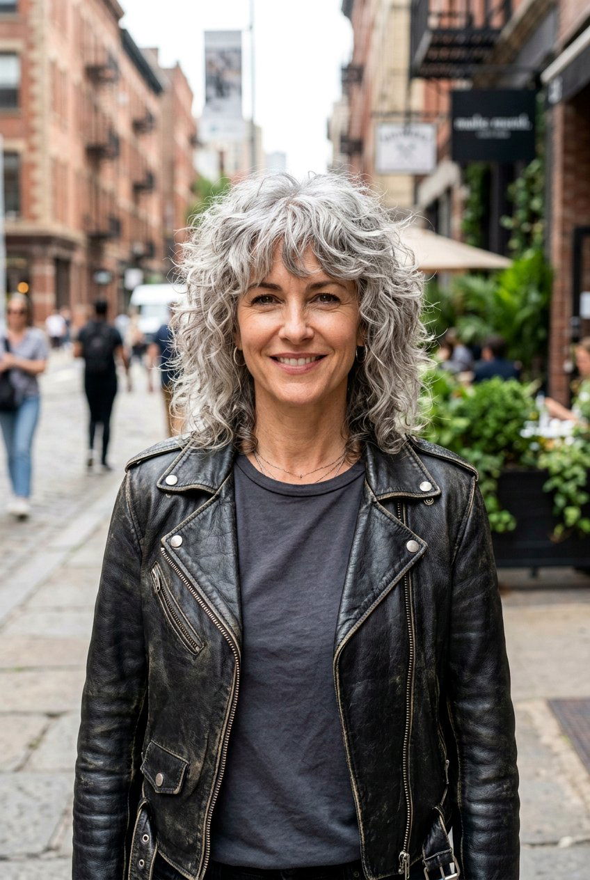 Gray Curly Shag Haircut - 20 natural gray curly hairstyles - 20 natural gray curly hairstyles