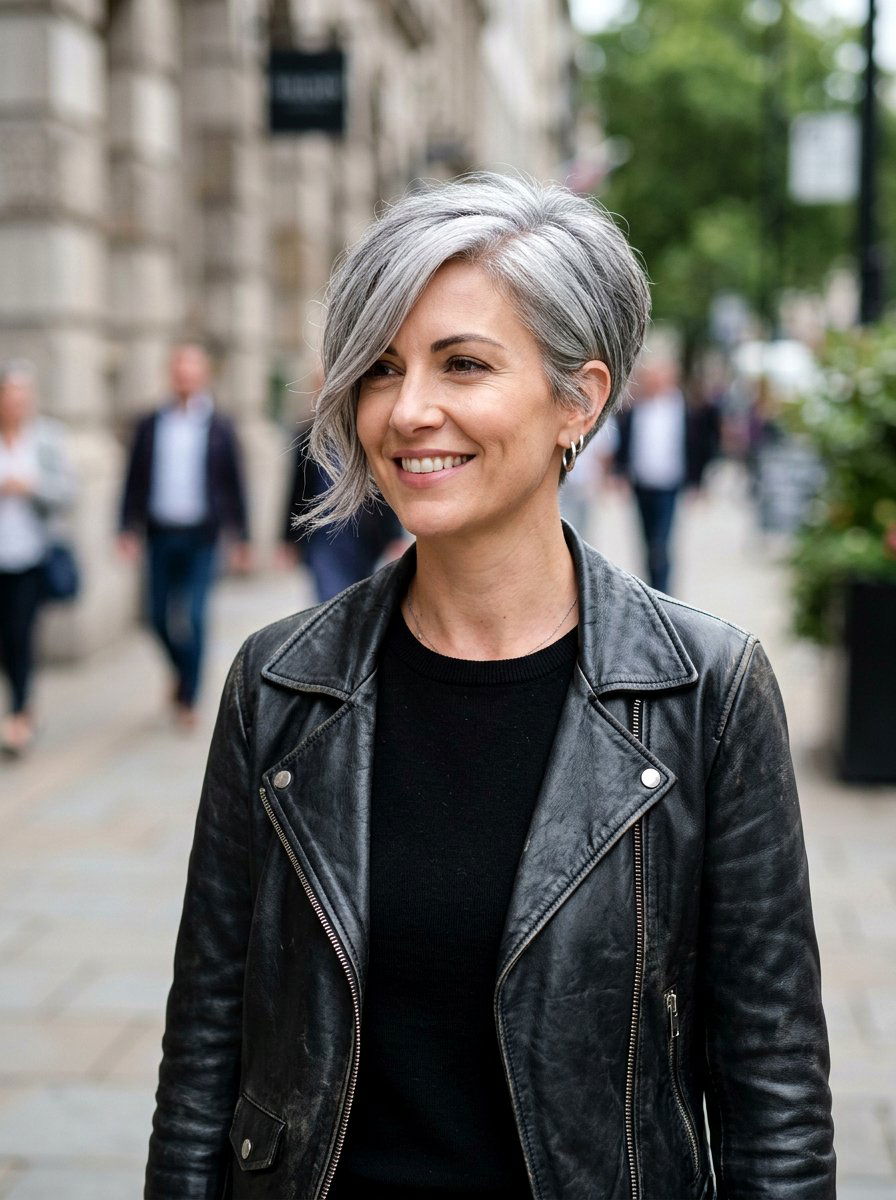 Gray Pixie Bob Haircut - 20 elegant haircut for naturally gray hair - 20 elegant haircut for naturally gray hair
