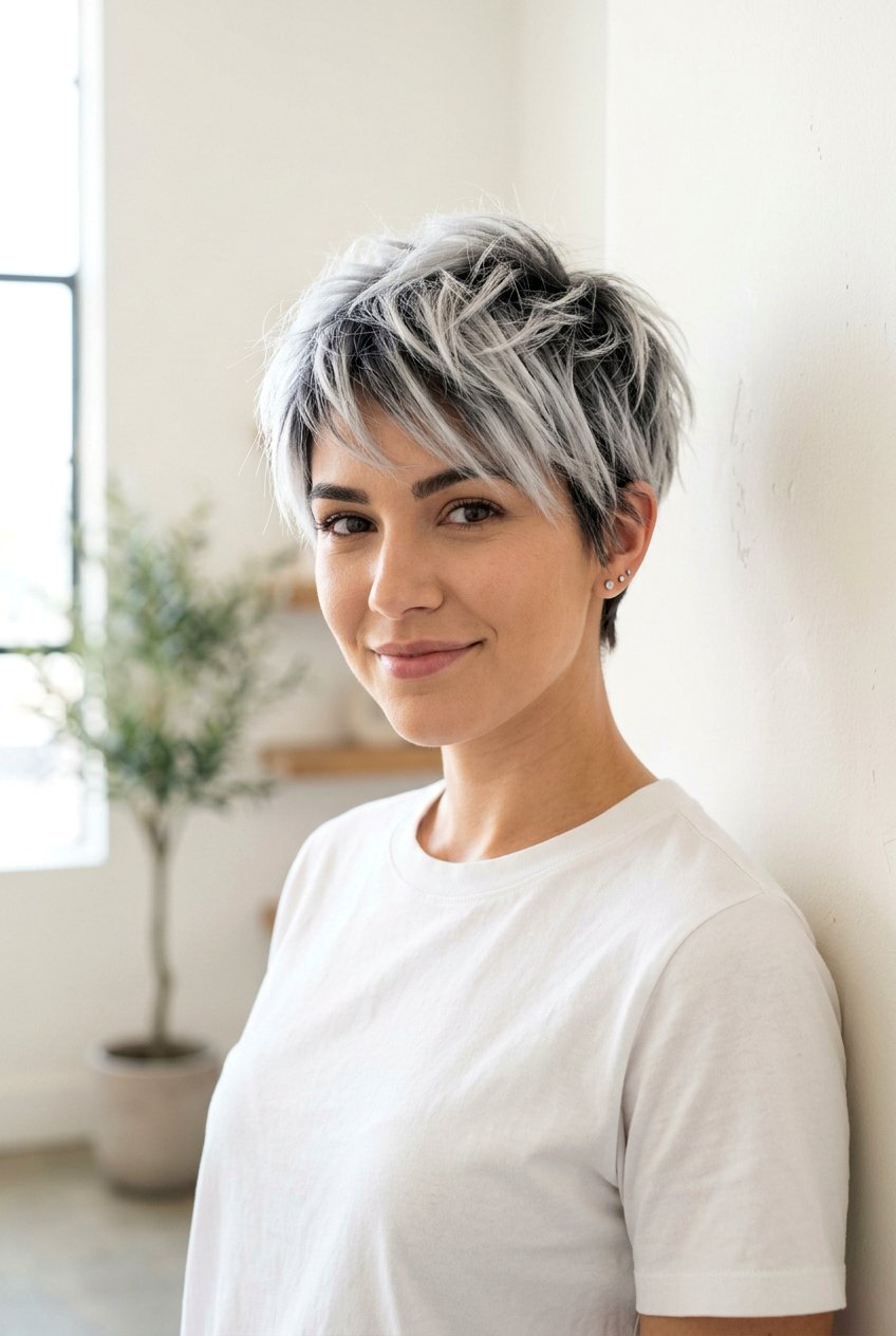 Gray Shadow Root - 20 balayage for women with naturally gray hair - 20 balayage for women with naturally gray hair