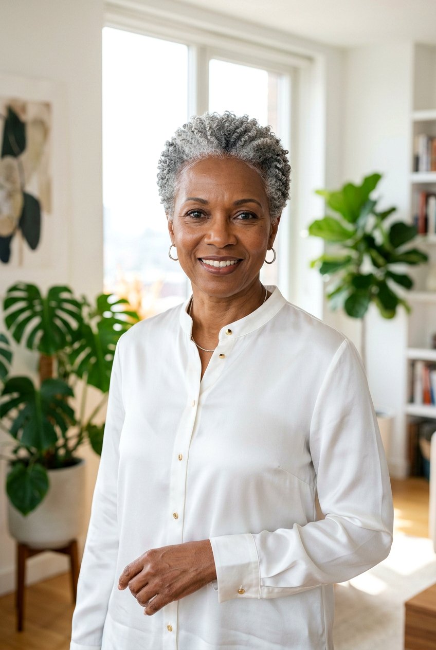 Gray TWA - 20 gray natural hairstyles for black women - 20 gray natural hairstyles for black women