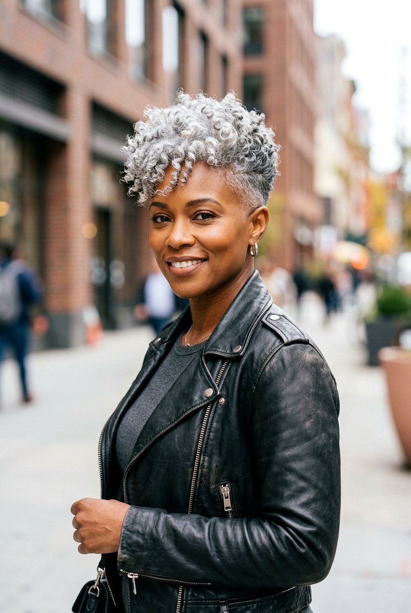 Gray Tapered Fade - 20 black women gray natural hair ideas - 20 black women gray natural hair ideas