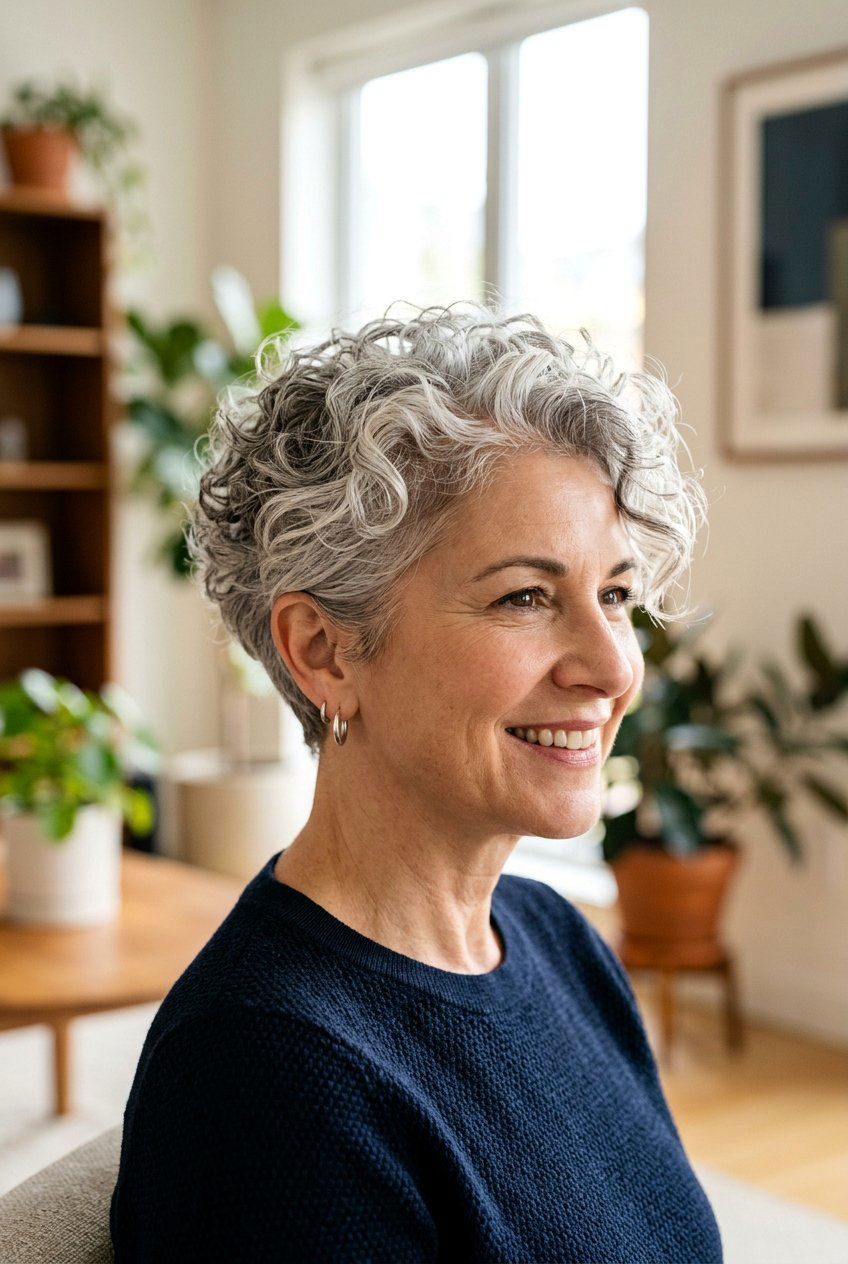 Gray curly pixie cut - 20 curly pixie haircut - 20 curly pixie haircut