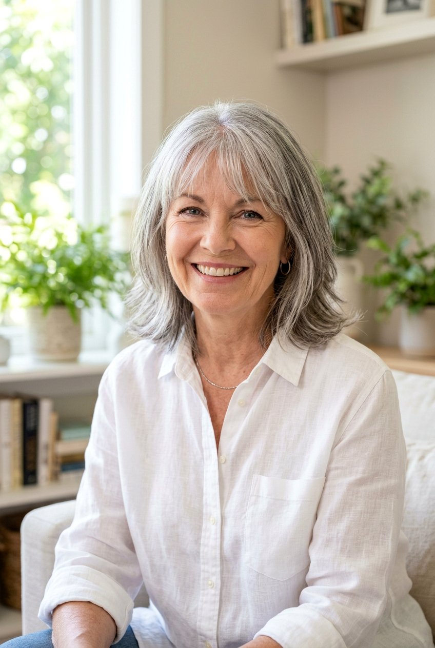 20 Elegant Wispy Bangs for Mature Women to Try This Year