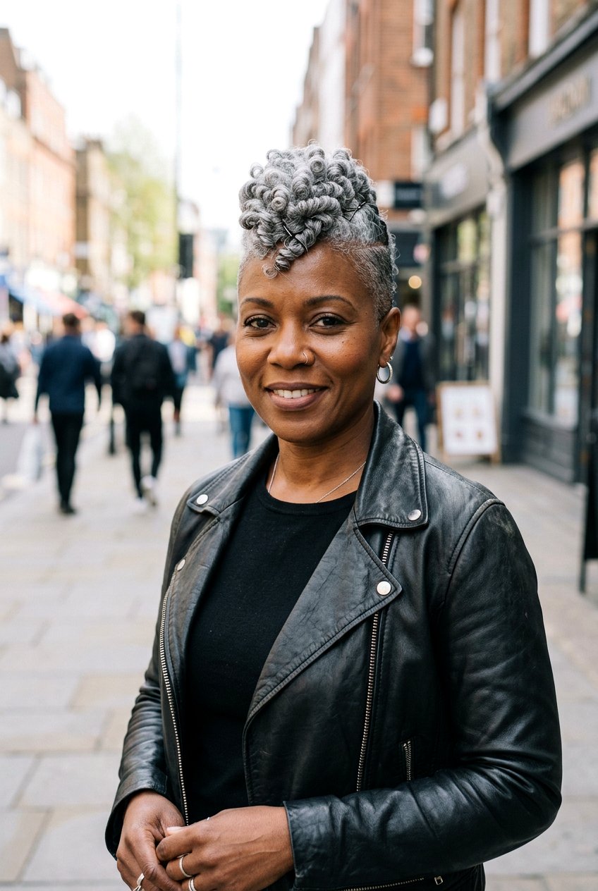 Gray mohawk natural hair - 20 gray natural hairstyles for black women - 20 gray natural hairstyles for black women