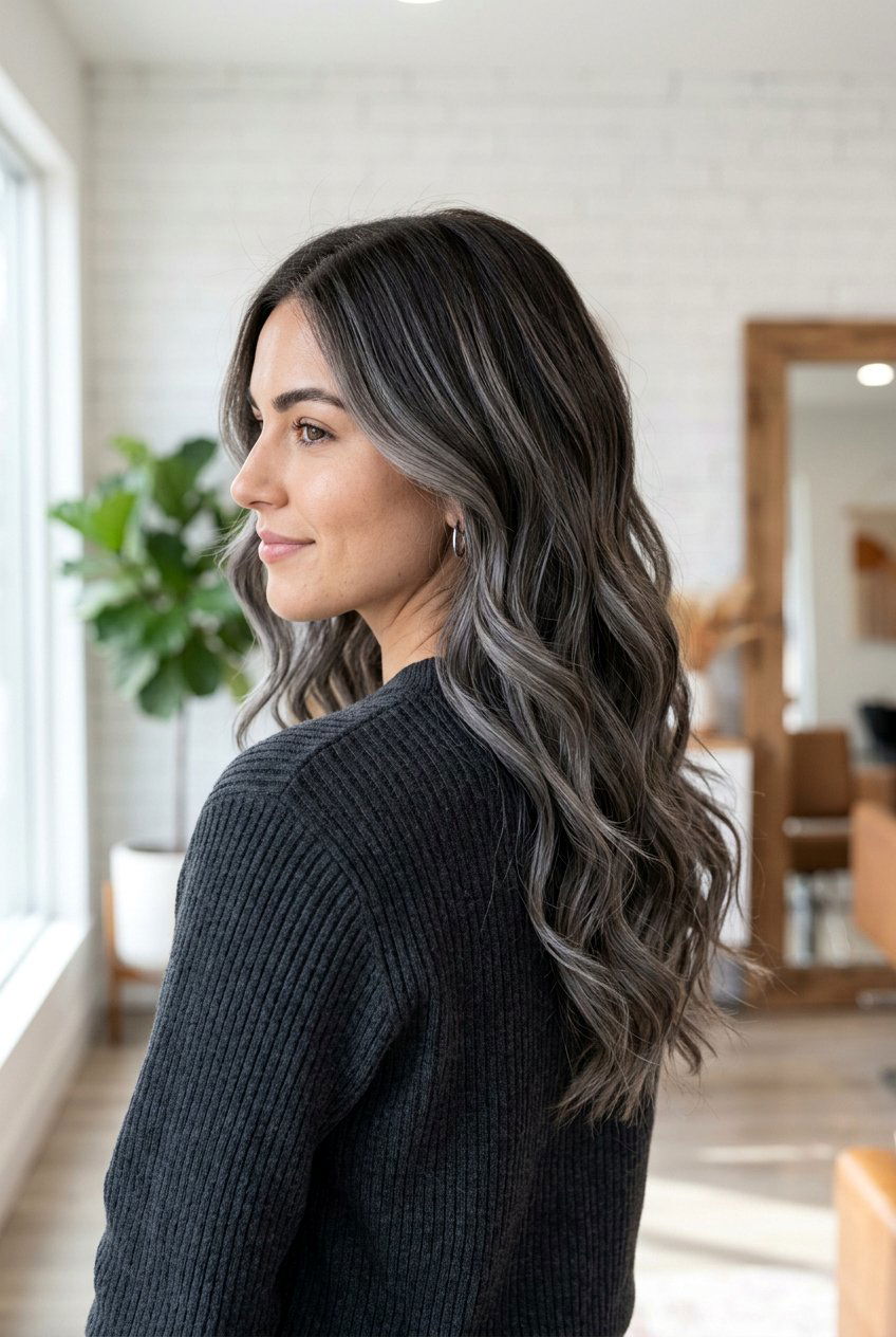 Grey Ash Brown Balayage - 20 ash brown balayage hair - 20 ash brown balayage hair