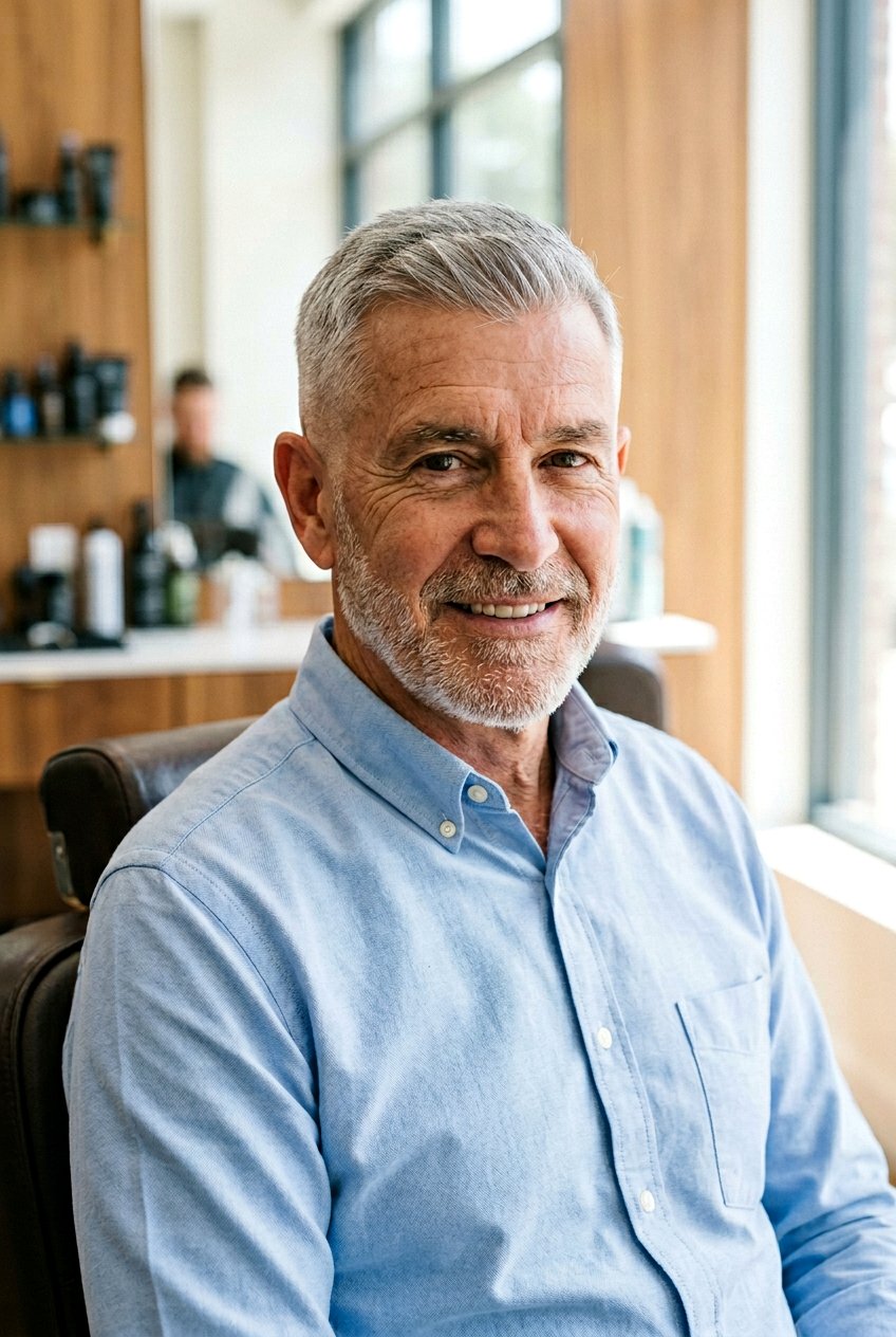 20 Timeless & Neat Crew Cut for Older Men Styling Ideas