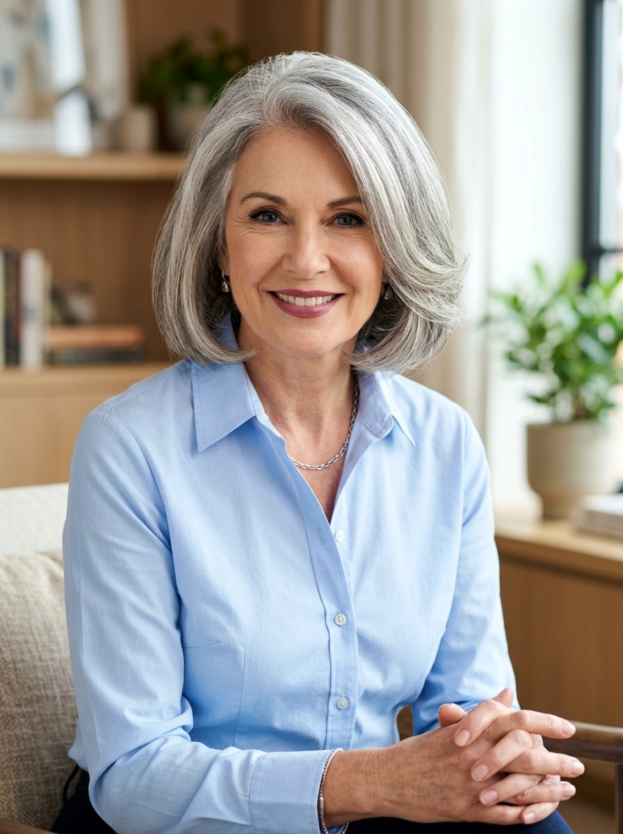 Grey Italian Bob - 20 italian bob for mature women - 20 italian bob for mature women