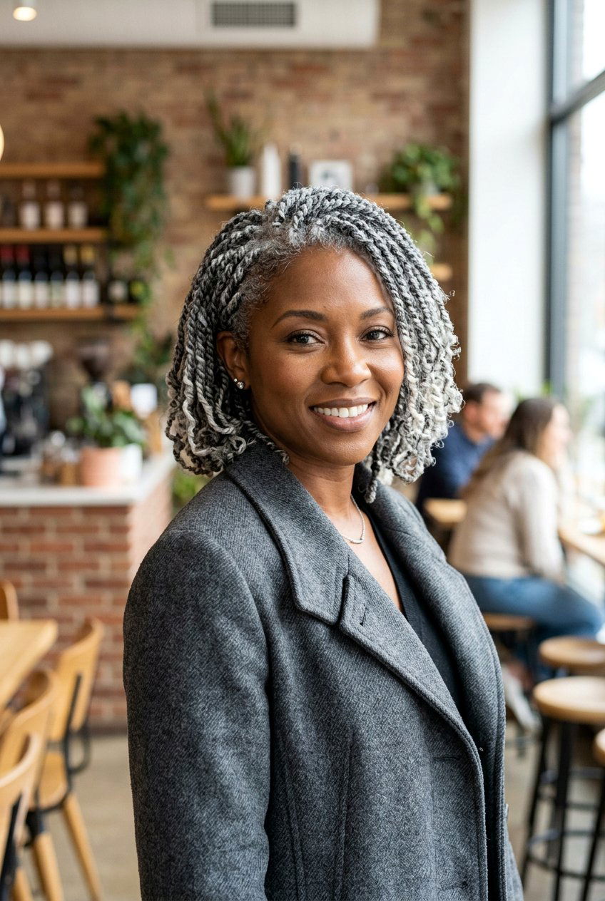 Grey mini twist bob - 20 mini twist bob hairstyle - 20 mini twist bob hairstyle