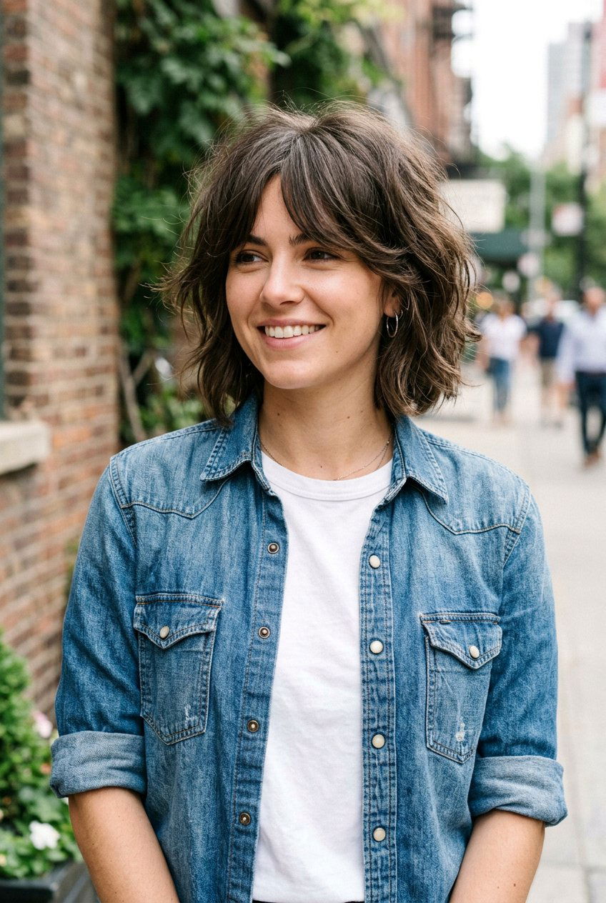 Grunge Bob With Curtain Bangs - 20 grunge bob haircut for women - 20 grunge bob haircut for women