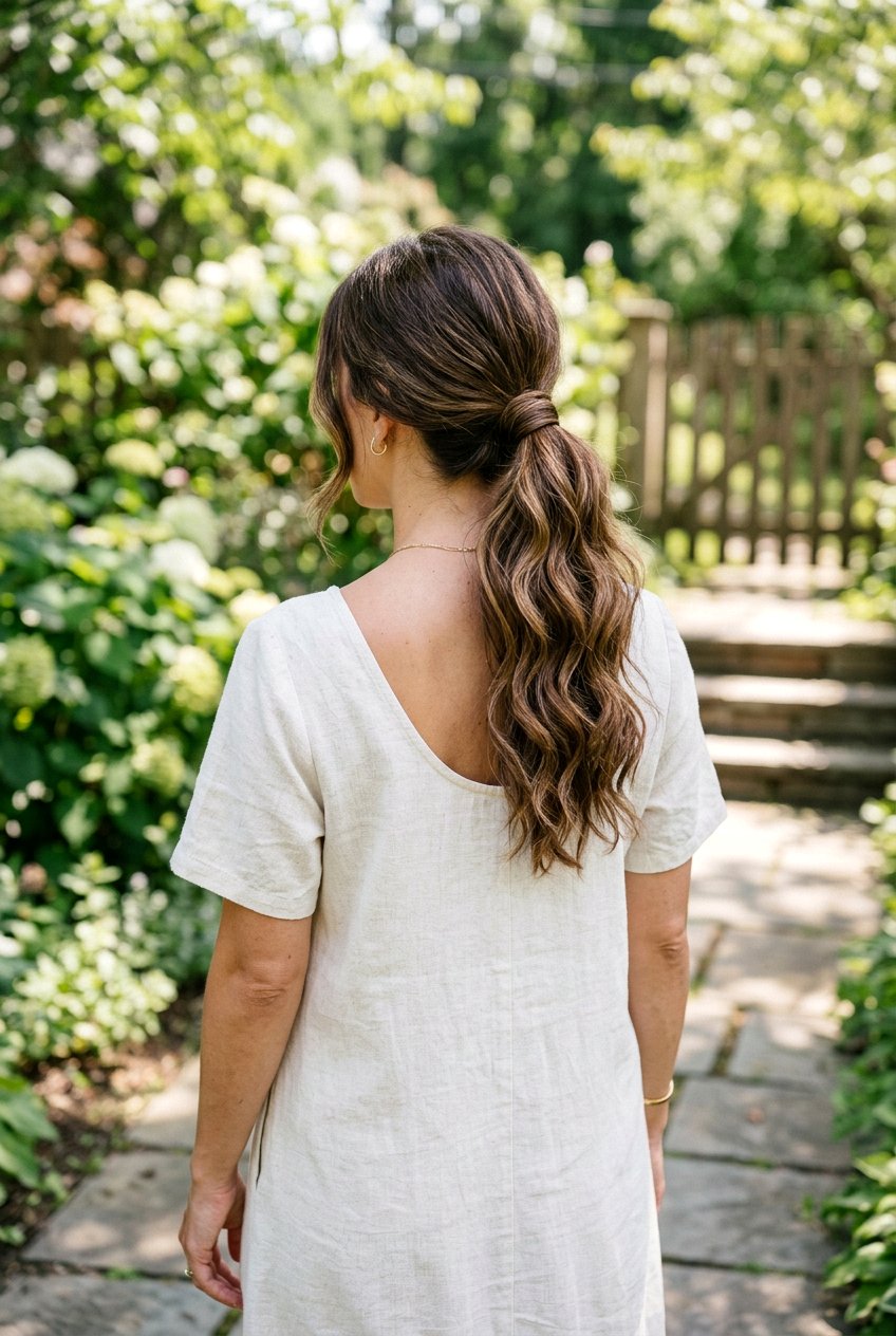 Hair Wrapped Mid Length Ponytail - 20 boho bridal ponytail - 20 boho bridal ponytail