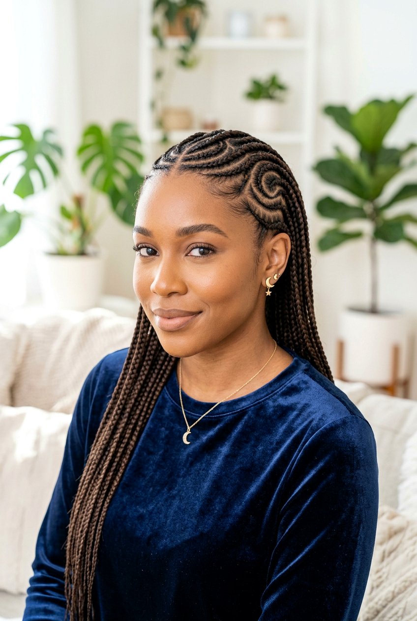20 Stunning Curved Cornrow Braid Styles to Try This Season