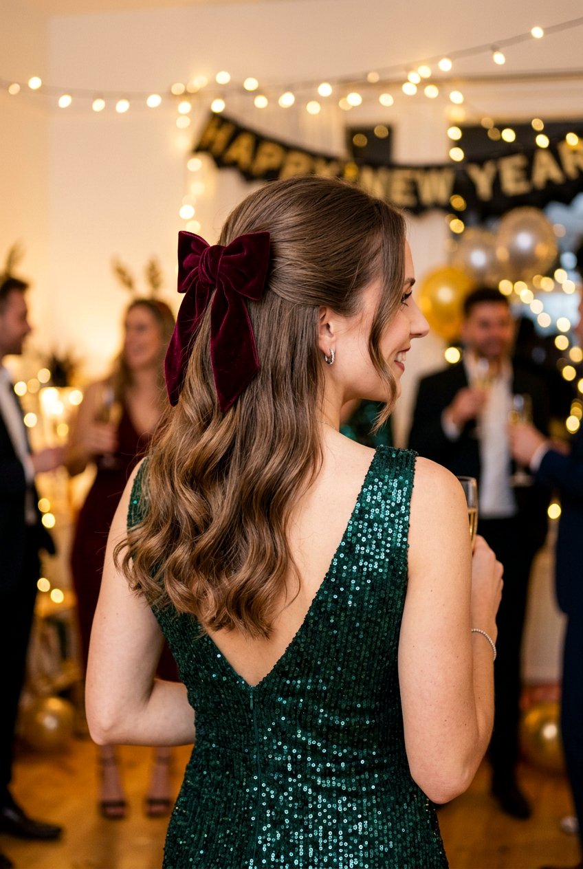 Half Up Bow New Years Eve Hairstyle - 20 new years eve hairstyles - 20 new year’s eve hairstyles