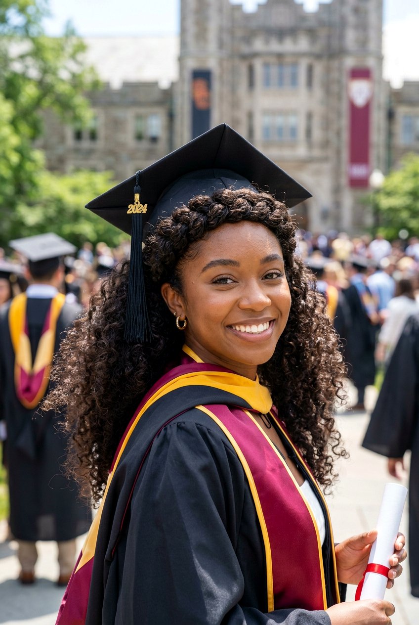 Half Up Braid For Curly Hair - 20 graduation hairstyle with half up braid - 20 graduation hairstyle with half up braid