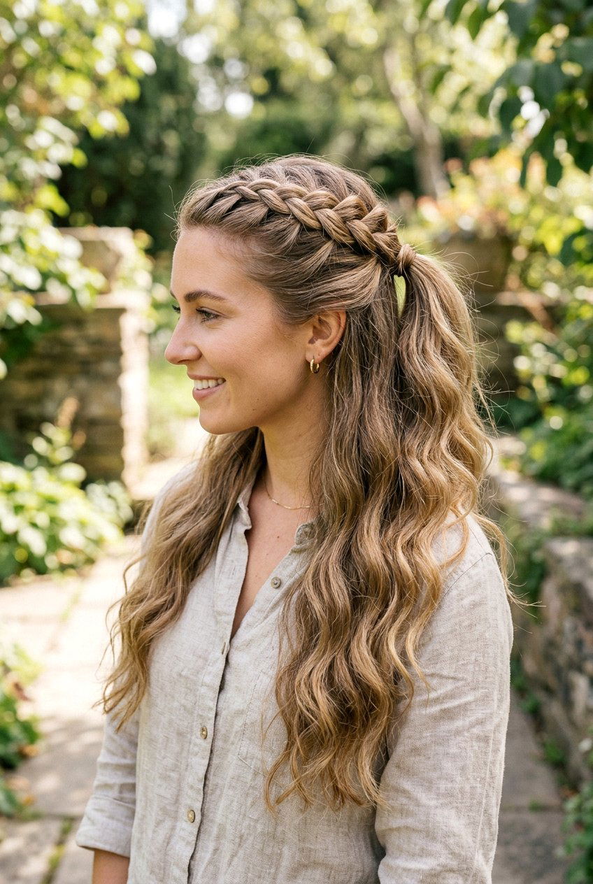 Half Up Braided Ponytail - 20 western braid ponytail for women - 20 western braid ponytail for women