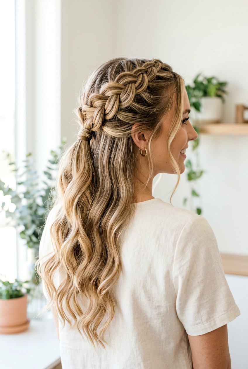 Half Up Braided Ponytail - 20 braided ponytail hairstyles - 20 braided ponytail hairstyles