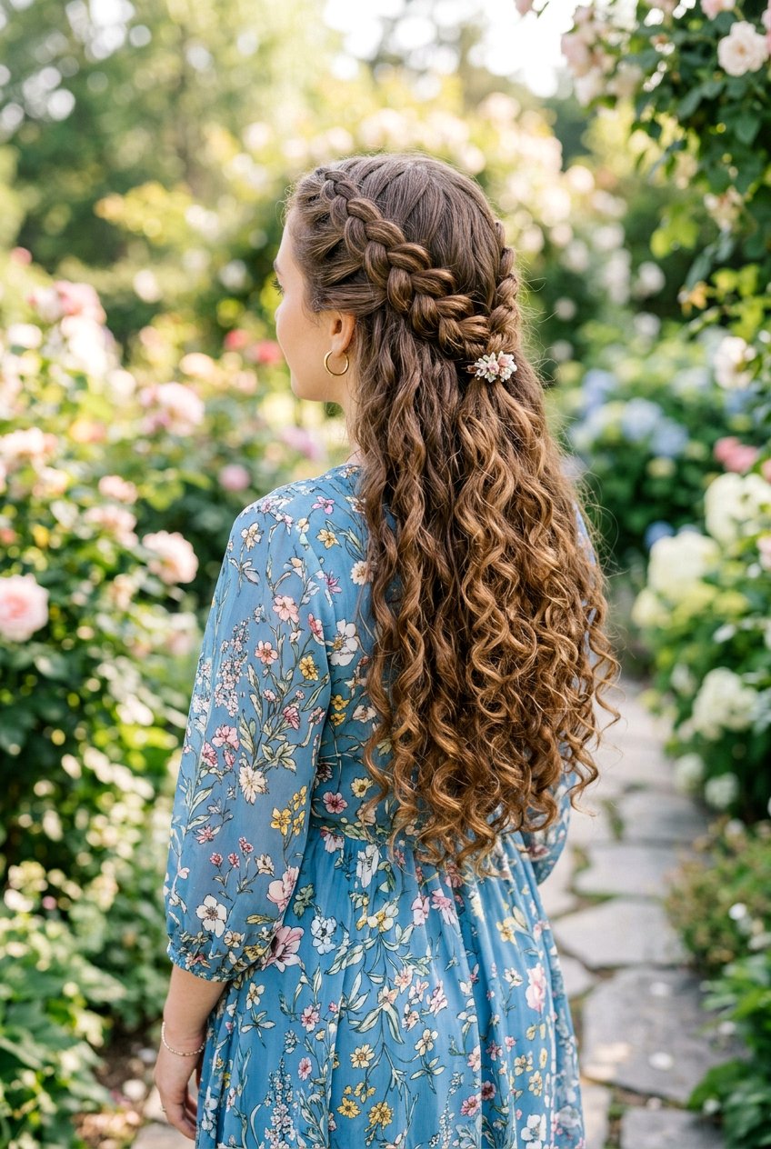 Half Up Braids - 20 cowgirl braid hairstyles - 20 cowgirl braid hairstyles