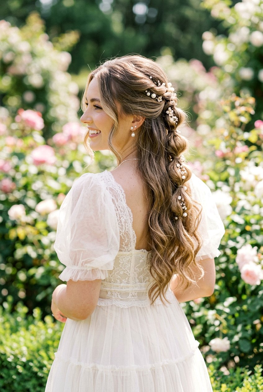 Half Up Bubble Braid - 20 prom hairstyle with bubble braid - 20 prom hairstyle with bubble braid
