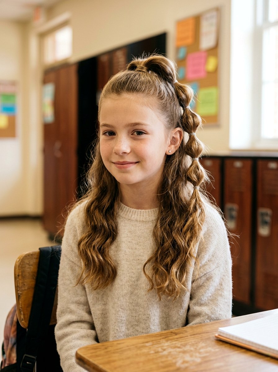 Half Up Bubble Braid Hairstyle - 20 school bubble braid hairstyle - 20 school bubble braid hairstyle