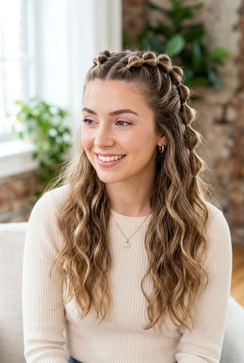 Half Up Bubble Braids - 20 rave hairstyles for women - 20 rave hairstyles for women