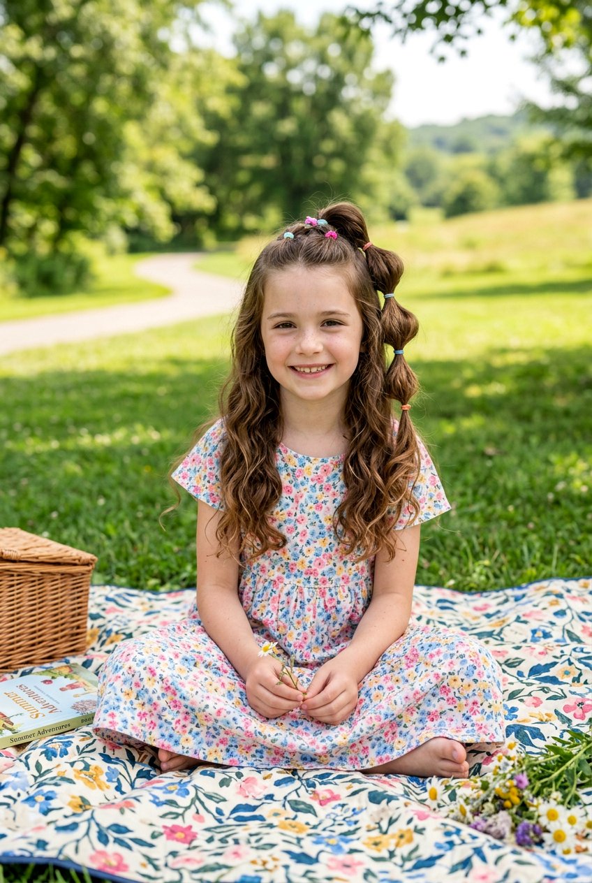 Half Up Bubble Ponytail - 20 picnic hairstyles for girls - 20 picnic hairstyles for girls