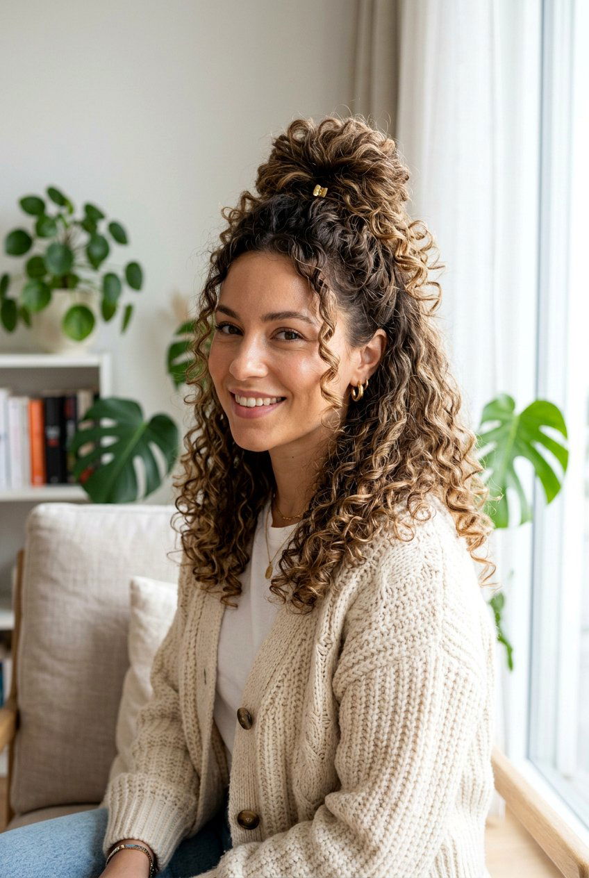 Half Up Bun Curls - 20 overnight bun curls for shoulder length hair - 20 overnight bun curls for shoulder length hair