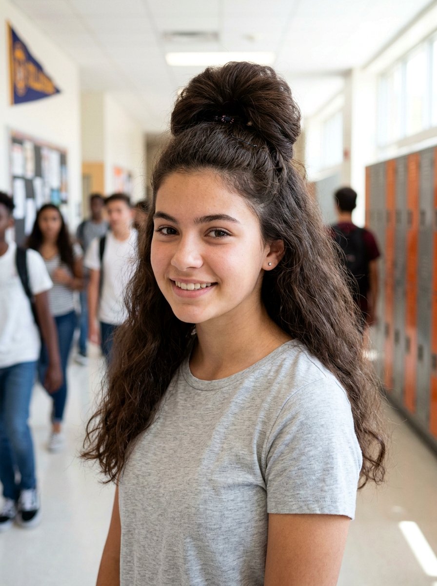 Half Up Bun For Thick Hair School - 20 school half up bun hairstyle - 20 school half up bun hairstyle