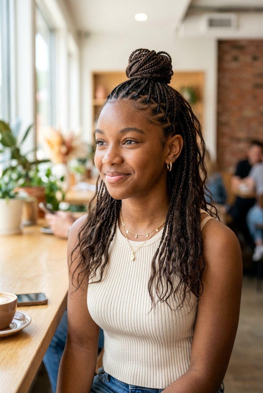 20 Fun Half Up Bun Hairstyles for Teens to Try Right Now