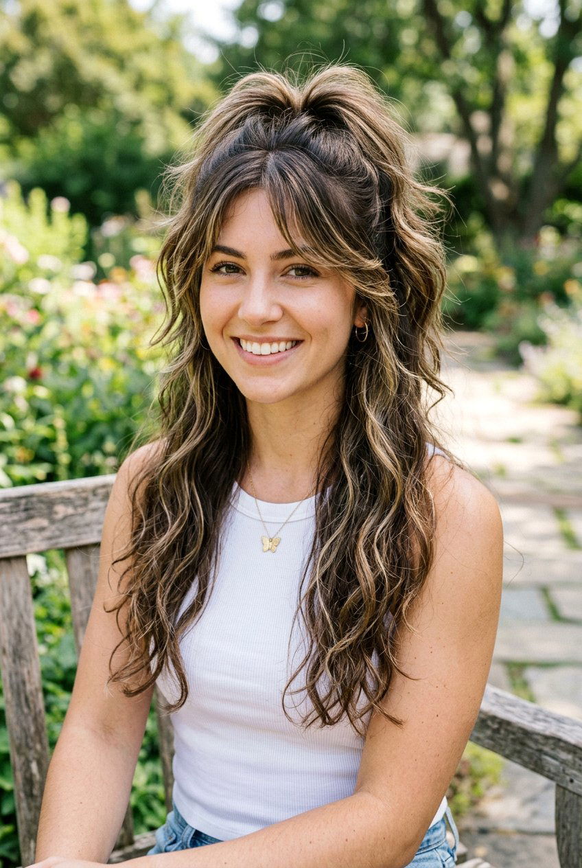 Half Up Butterfly Haircut Long Hair - 20 mom butterfly haircut for long hair - 20 mom butterfly haircut for long hair