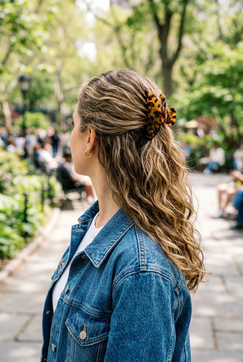 Half Up Claw Clip - 20 y2k bun with claw clip - 20 y2k bun with claw clip