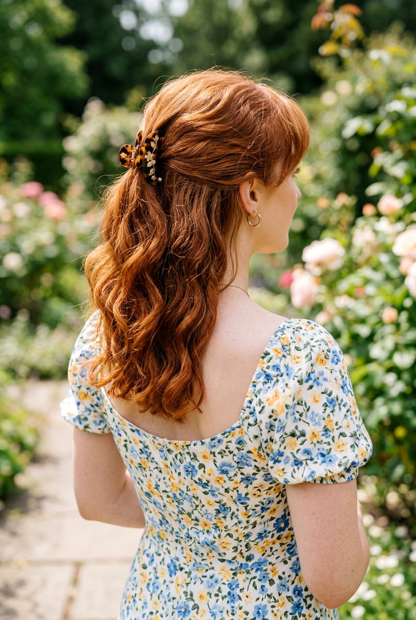 Half Up Claw Clip Ponytail - 20 claw clip ponytail hairstyle - 20 claw clip ponytail hairstyle