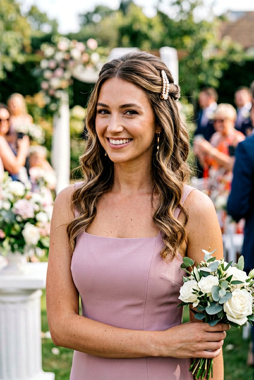 Half Up Clip Hairstyle For Bridesmaids - 20 simple bridesmaid half up hairstyle - 20 simple bridesmaid half up hairstyle