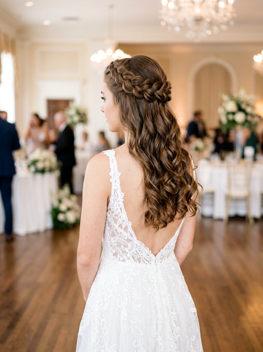 Half Up Crown Braid - 20 homecoming half up hairstyle - 20 homecoming half up hairstyle