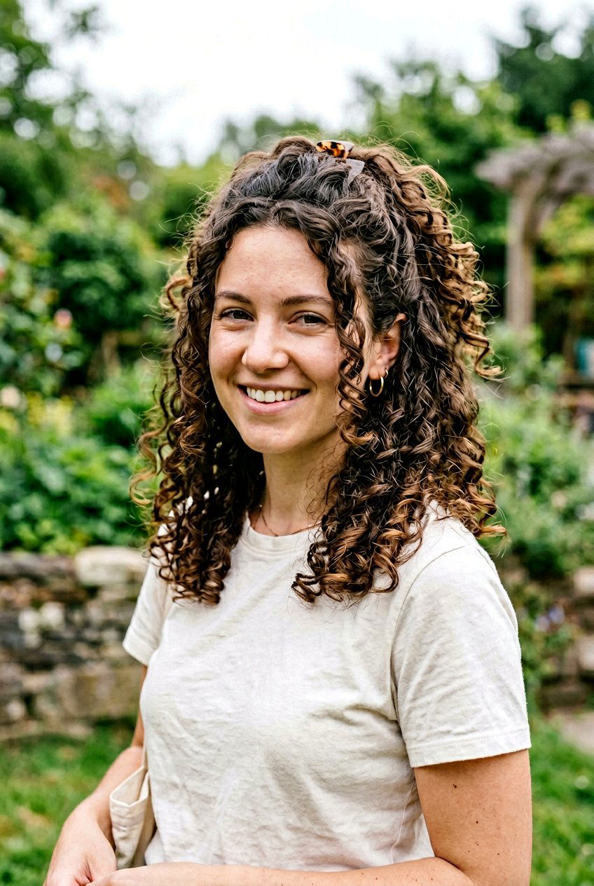 Half Up Curly Hairstyle For Humid Weather - 20 humid weather curly hairstyles - 20 humid weather curly hairstyles