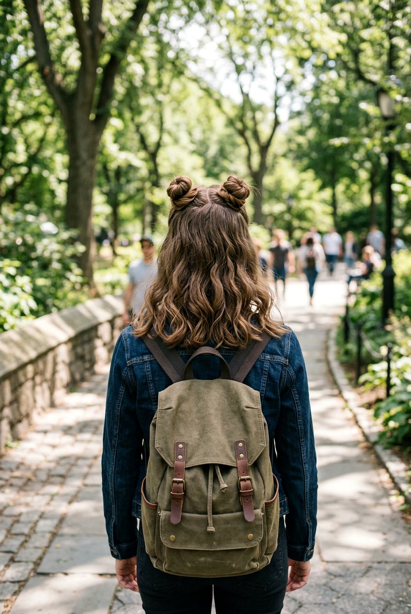 Half Up Double Buns - 20 first day of college hairstyle - 20 first day of college hairstyle