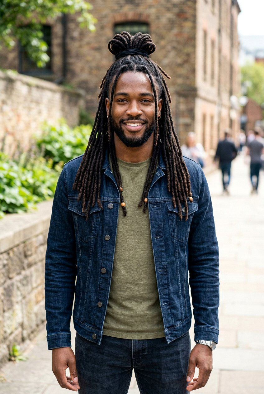 Half Up Dreadlocks - 20 dreadlock styles for black men - 20 dreadlock styles for black men