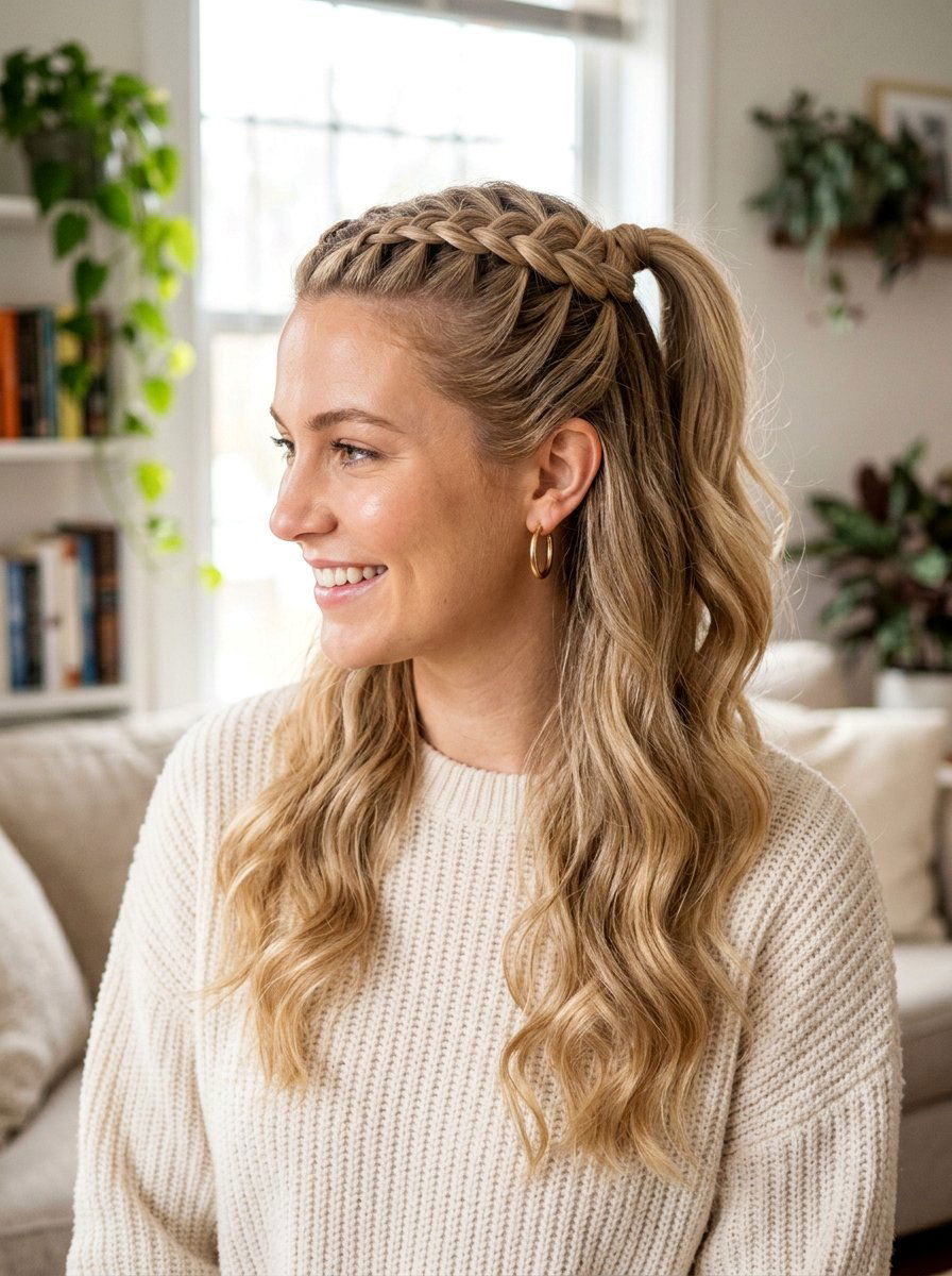 Half Up Dutch Braid Ponytail - 20 dutch braid ponytail hairstyle - 20 dutch braid ponytail hairstyle