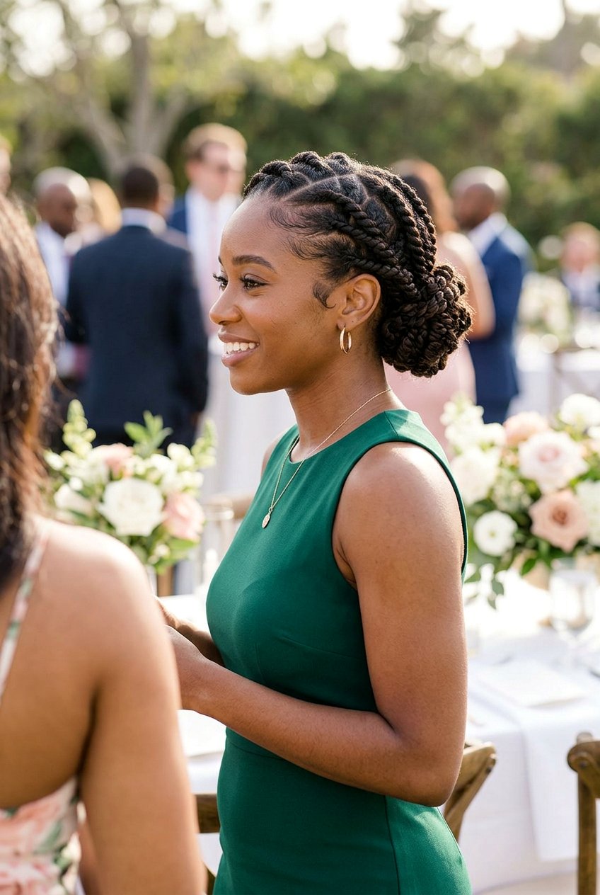 Half Up Flat Twist Crown with Loose Curls - 20 flat twist updo for wedding guest - 20 flat twist updo for wedding guest