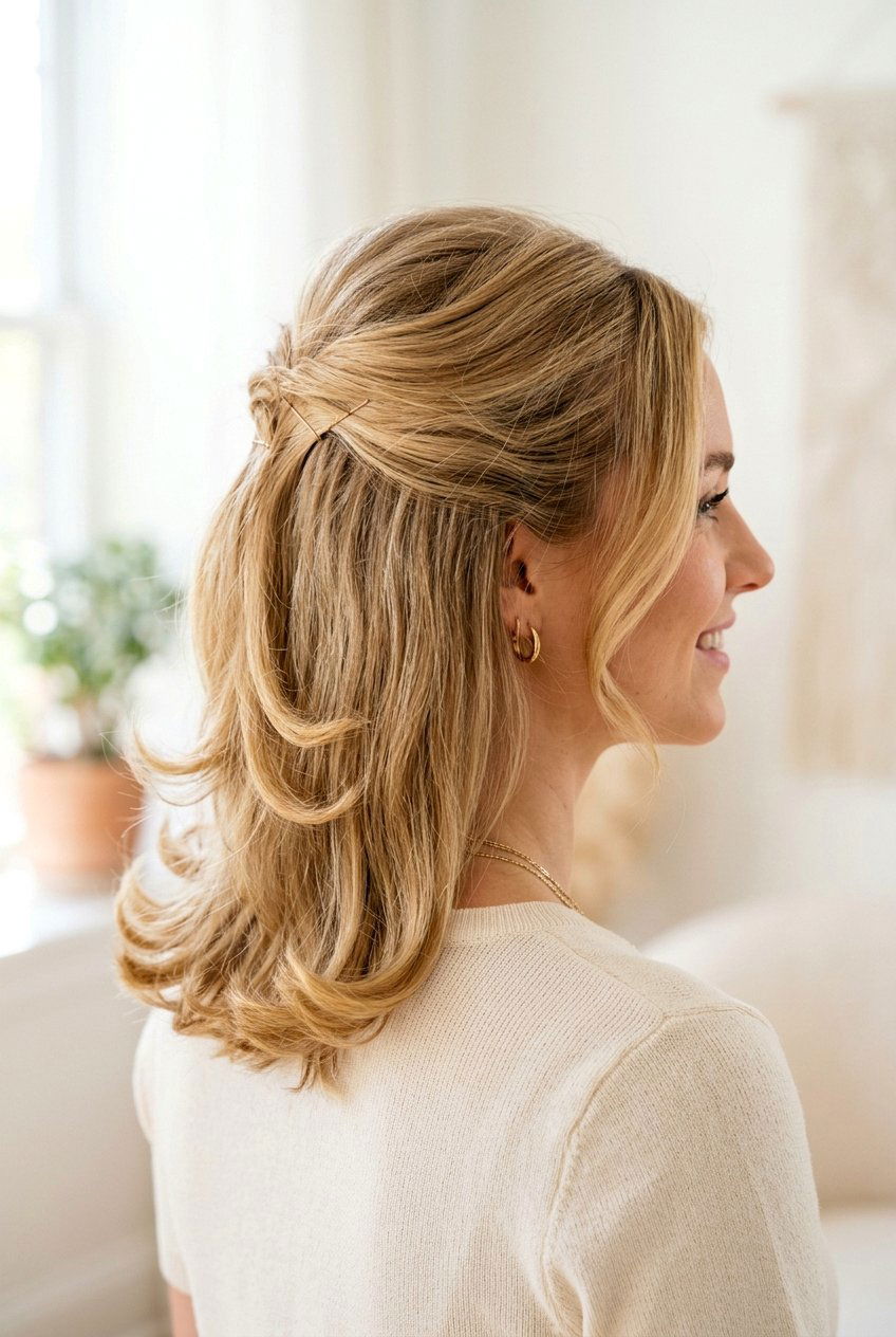 Half Up Flip Hairstyle - 20 flipped ends hairstyle - 20 flipped ends hairstyle