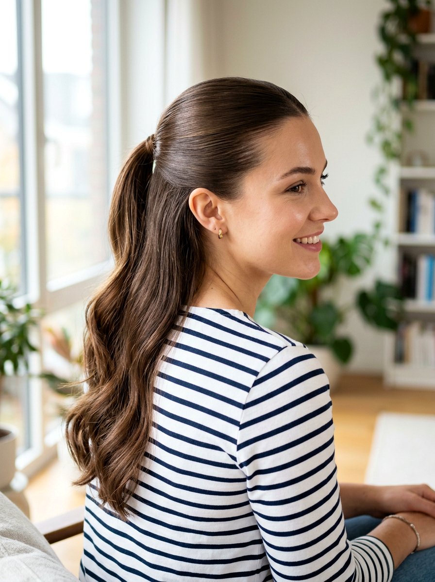 Half Up Glossy Clean Girl Ponytail - 20 glossy clean girl ponytail - 20 glossy clean girl ponytail