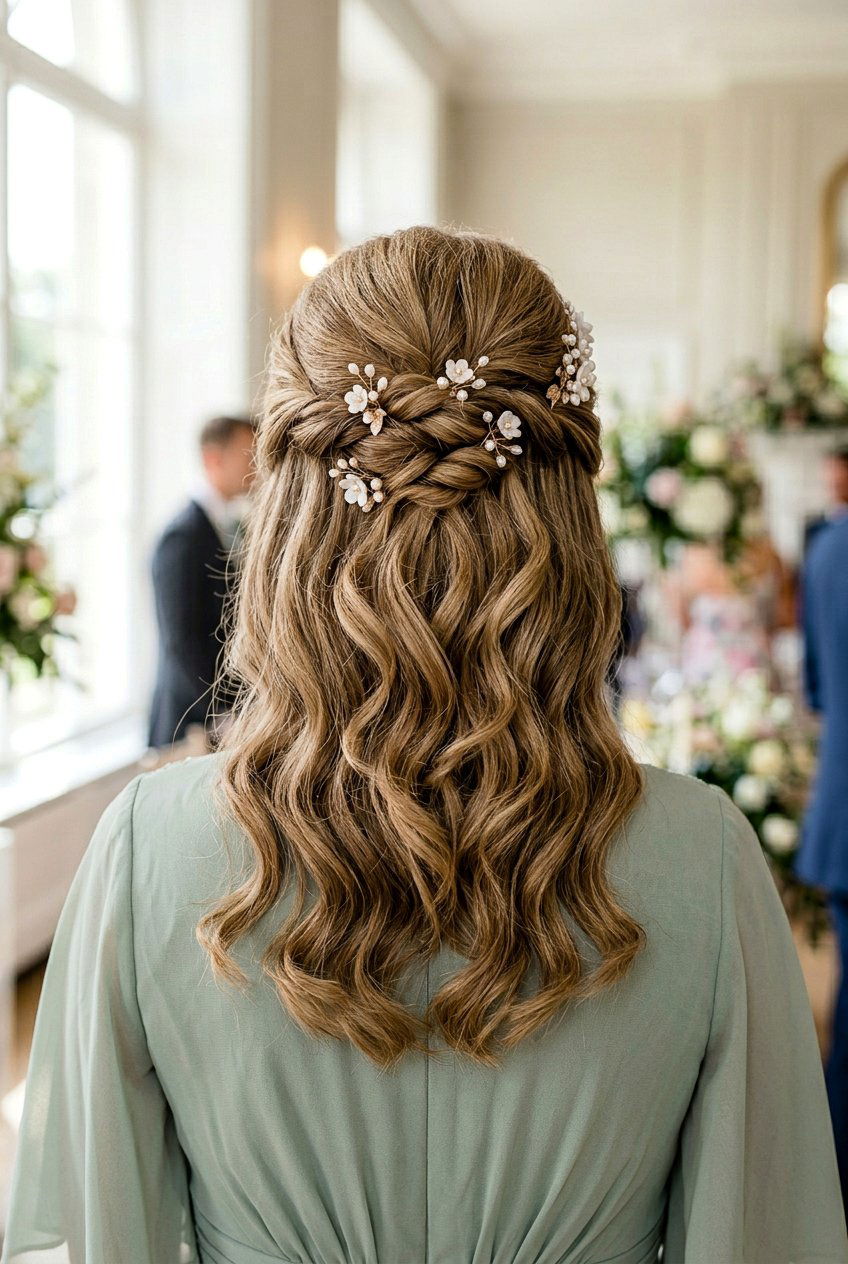 Half Up Half Down - 20 bridal hairstyle for mature bride - 20 bridal hairstyle for mature bride
