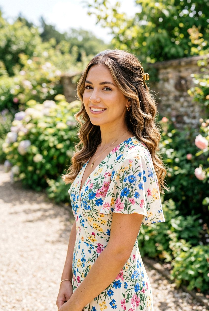 Half Up Half Down - 20 messy claw clip updo for medium hair - 20 messy claw clip updo for medium hair