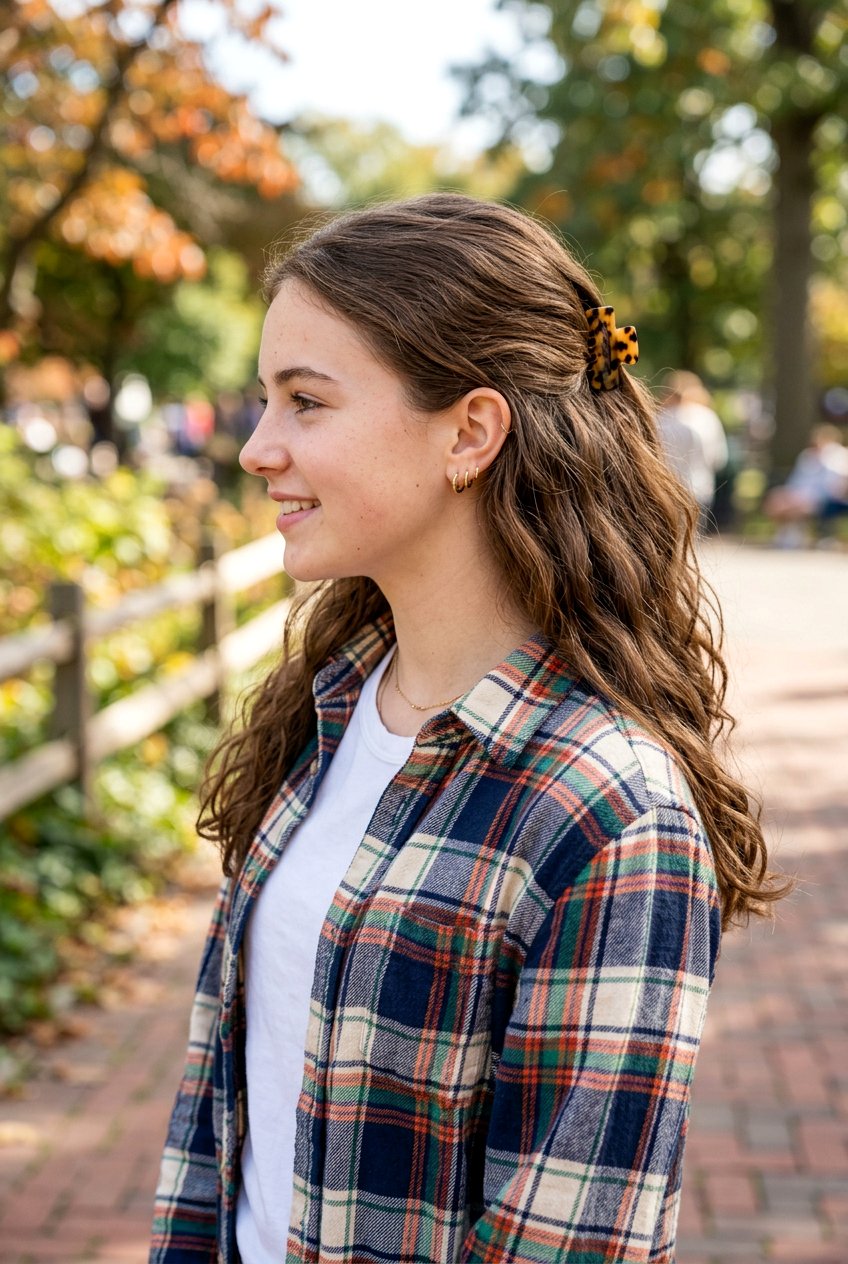 Half Up Half Down - 20 first day of school hairstyle for teens - 20 first day of school hairstyle for teens