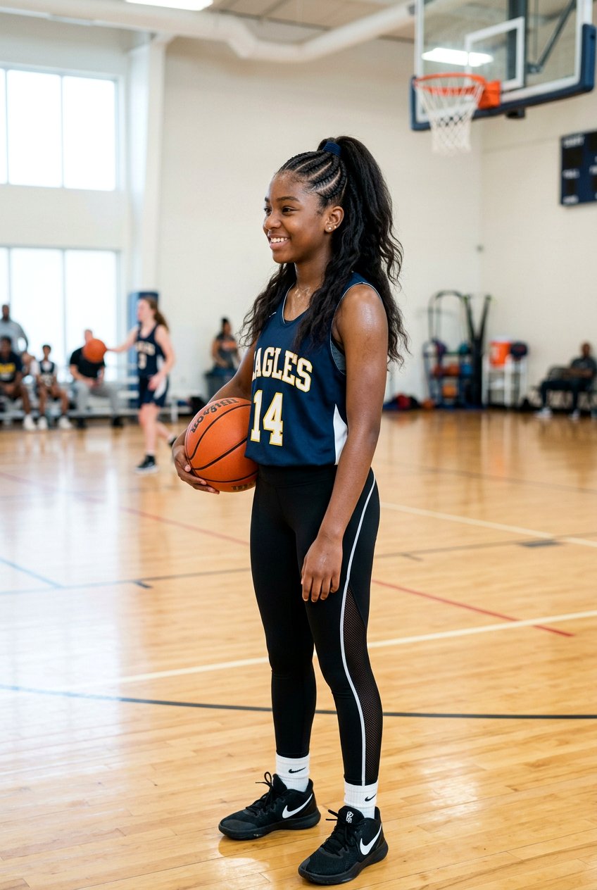 Half Up Half Down Basketball Hairstyle For Girls - 20 basketball hairstyles for girls - 20 basketball hairstyles for girls