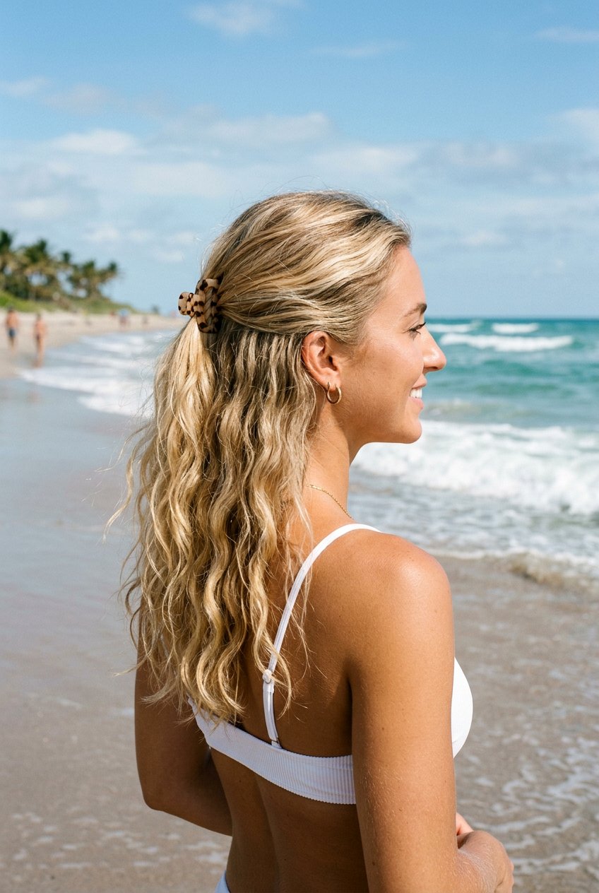 Half Up Half Down Beach Hair - 20 best beach hairstyle ideas - 20 best beach hairstyle ideas