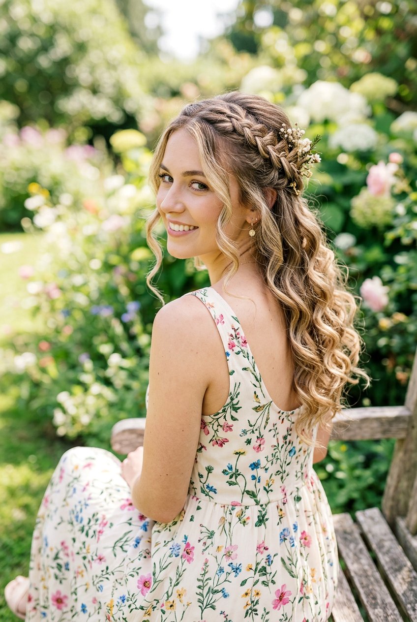 Half Up Half Down Boho Braids With Curls - 20 boho braid hairstyle with curls - 20 boho braid hairstyle with curls