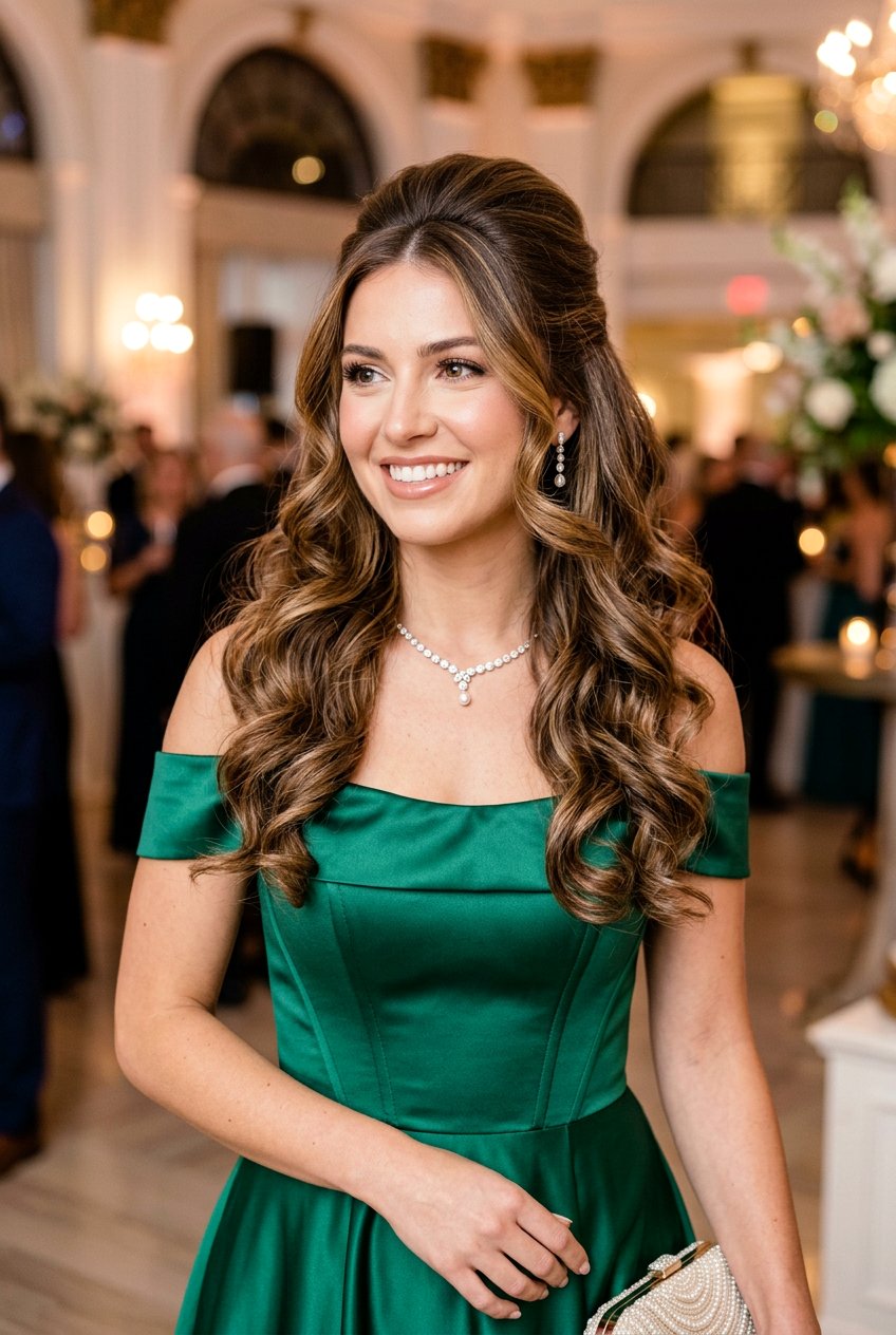 Half Up Half Down Bouncy Blowout Curls - 20 bouncy hairstyle with blowout curls - 20 bouncy hairstyle with blowout curls