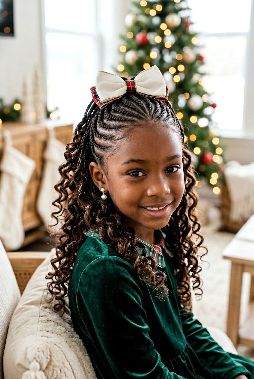 Half Up Half Down Braids - 20 holiday hairstyle for girls with braids - 20 holiday hairstyle for girls with braids